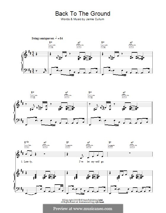 Back To the Ground: Für Stimme und Klavier (oder Gitarre) by Jamie Cullum