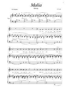 Malia: Für Stimme und Klavier (F-Dur) by Francesco Paolo Tosti