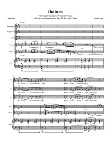 The Snow, Op.26 No.1: For female choir and piano by Edward Elgar
