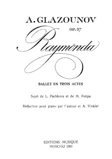 Raimonda, Op.57: Akt I, Szene I für Klavier by Alexander Glazunov