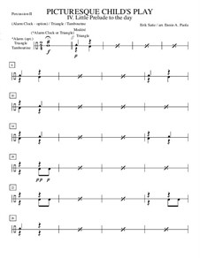 Enfantillages pittoresques (Picturesque Child's Play): No.1 Petit prélude à la journée – percussion II part by Erik Satie