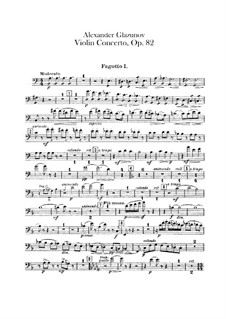 Konzert für Violine und Klavier in a-Moll, Op.82: Fagottstimmen by Alexander Glazunov