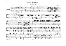 Peter Schmoll und seine Nachbarn, J.8 Op.8: Ouvertüre für Klavier, vierhändig by Carl Maria von Weber