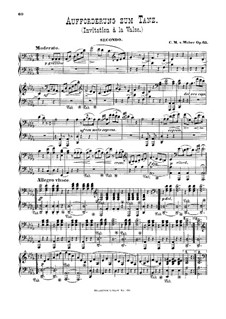 Aufforderung zum Tanze, J.260 Op.65: Für Klavier (Version von F. W. Markull) by Carl Maria von Weber