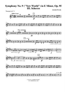 Teil III: Trompete in C 1 (transponierte Stimme) by Antonín Dvořák