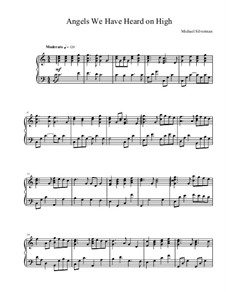 Angels We Have Heard on High: Für Klavier by Unknown (works before 1850)