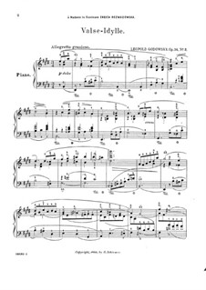 Vier Stücke für Klavier, Op.14: Nr.3 Walzer-Idylle by Leopold Godowsky