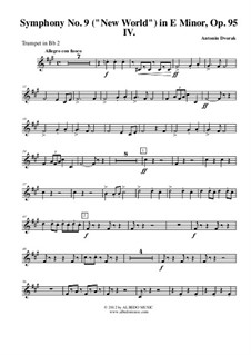 Teil IV: Trompete in B 2 (transponierte Stimme) by Antonín Dvořák