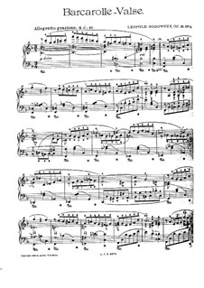 Vier Stücke für Klavier, Op.16: Nr.4 Barkarole-Walzer by Leopold Godowsky