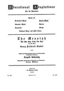 Nr.6 Doch wer mag ertragen den Tag seiner Ankunft: Für Klavier by Georg Friedrich Händel