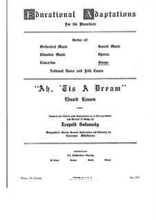 Ah, 'tis a Dream : Für Klavier by Eduard Lassen