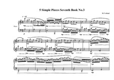 5 Simple pieces for piano: Seventh book No.3, MVWV 712 by Maurice Verheul