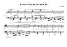 5 Simple pieces for piano: Seventh book No.4, MVWV 713 by Maurice Verheul