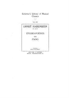 Poetische Studien, Op.53: Für Klavier by Ernst Haberbier