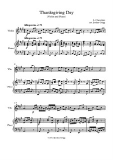 Thanksgiving Day: Für Violine und Klavier by Luigi Cherubini
