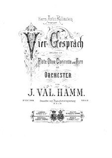 Viergespräch: Für Bläser und Klavier – Flötenstimme by Johann Valentin Hamm