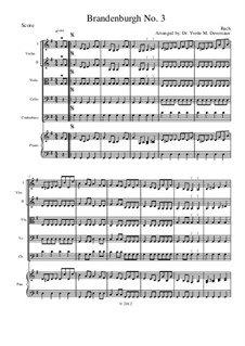 All Movements: Für Streichorchester (for elementary to middle school age youths) – full score by Johann Sebastian Bach