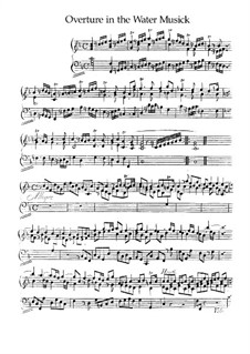 Ouvertüre, HWV 335b: Für Klavier by Georg Friedrich Händel
