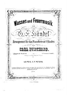 Suite Nr.1 in F-Dur, HWV 348: Bearbeitung für Klavier, vierhändig by Georg Friedrich Händel