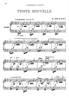 Ausgewählte Stücke für Klavier: Triste Nouvelle, Op.95 No.4 by Marco Enrico Bossi