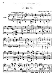 Ausgewählte Stücke für Klavier: Menuett, Op.127 No.1 by Marco Enrico Bossi