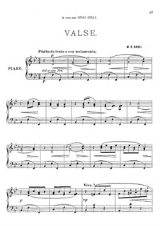 Ausgewählte Stücke für Klavier: Valse by Marco Enrico Bossi