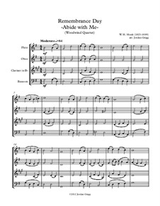 Abide with Me: For woodwind quartet by William Henry Monk