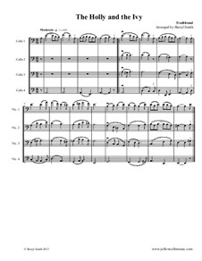 Instrumental version: For four intermediate cellos (cello quartet) by folklore