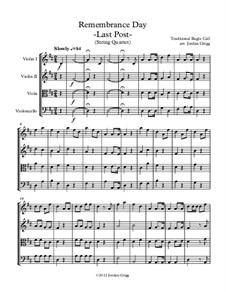 Last Post: Für Streichquartett by Unknown (works before 1850)