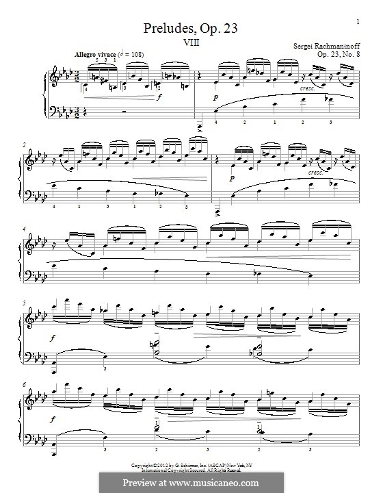 Präludium Nr.8 in As-Dur: Für Klavier by Sergei Rachmaninoff