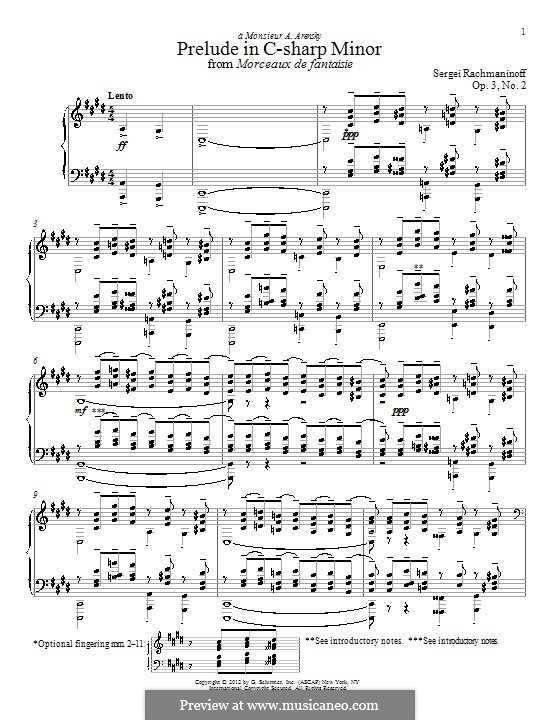 No.2 Prélude: Für Klavier by Sergei Rachmaninoff