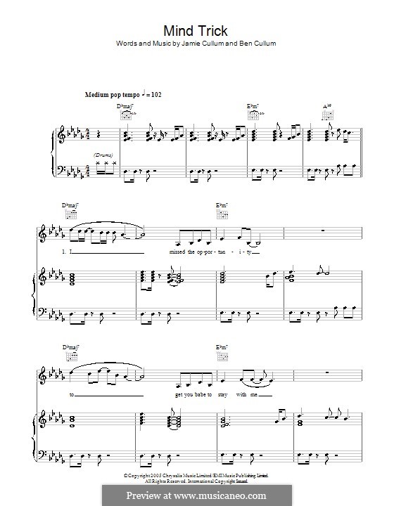 Mind Trick: Für Stimme und Klavier (oder Gitarre) by Ben Cullum, Jamie Cullum