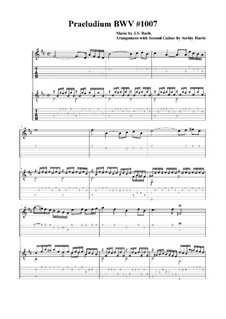 Suite für Cello Nr.1 in G-Dur, BWV 1007: Präludium. Version für zwei Gitarren by Johann Sebastian Bach