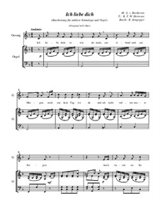 Ich liebe dich, WoO 123: Für Stimme und Orgel (F-Dur) by Ludwig van Beethoven