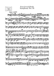 Vollständiger Satz: Cello- und Kontrabassstimme by Joseph Haydn