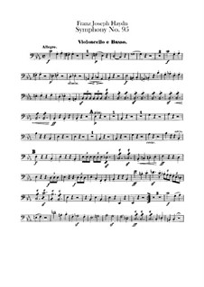 Sinfonie Nr.95 in c-Moll, Hob.I/95: Cello- und Kontrabassstimme by Joseph Haydn