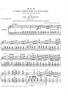 Akt II Nr.13 Nimm hin die Seele mein: Für Klavier by Carl Maria von Weber