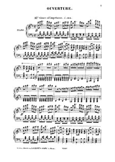 Zampa, ou La fiancée de marbre: Ouvertüre, für Klavier by Ferdinand Herold