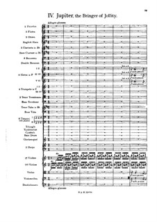 Vollständige Suite: Teil IV – Partitur by Gustav Holst