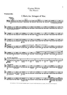 Vollständige Suite: Cellostimmen by Gustav Holst