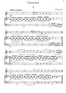 Sonatine in C-Dur für Violine und Klavier, Op.10 No.1: Version für Altsaxophon und Klavier by Moritz Hauptmann