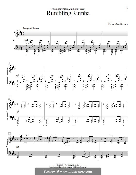 Rumbling Rumba: Für Klavier by Edna Mae Burnam