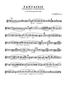 Fantasie über populäre französische Themen, Op.31: Für Oboe und Klavier by Vincent d' Indy