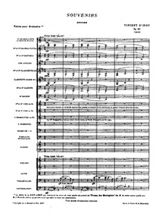Souvenirs, Op.62: Souvenirs by Vincent d' Indy