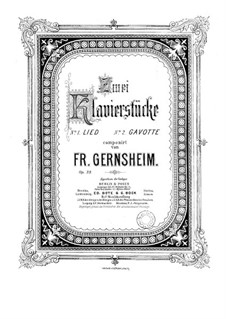 Zwei Klavierstücke, Op.39: Vollsammlung by Friedrich Gernsheim