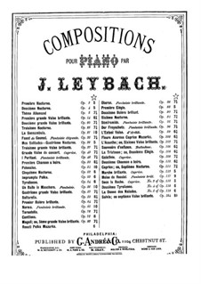 Nocturne No.4 in B Major 'Mes solitudes', Op.36: Für Klavier by Joseph Leybach