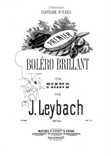 Boléro brillant No.1, Op.64: Für Klavier by Joseph Leybach