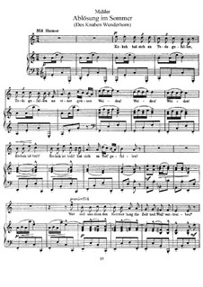 Des Knaben Wunderhorn: Ablösung im Sommer by Gustav Mahler