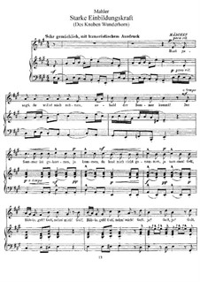 Des Knaben Wunderhorn: Starke Einbildungskraft by Gustav Mahler