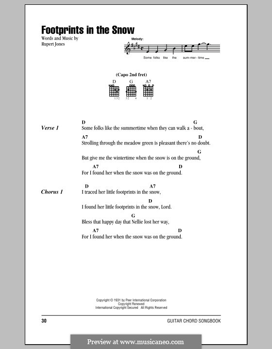 Footprints in the Snow von R. Jones Noten auf MusicaNeo